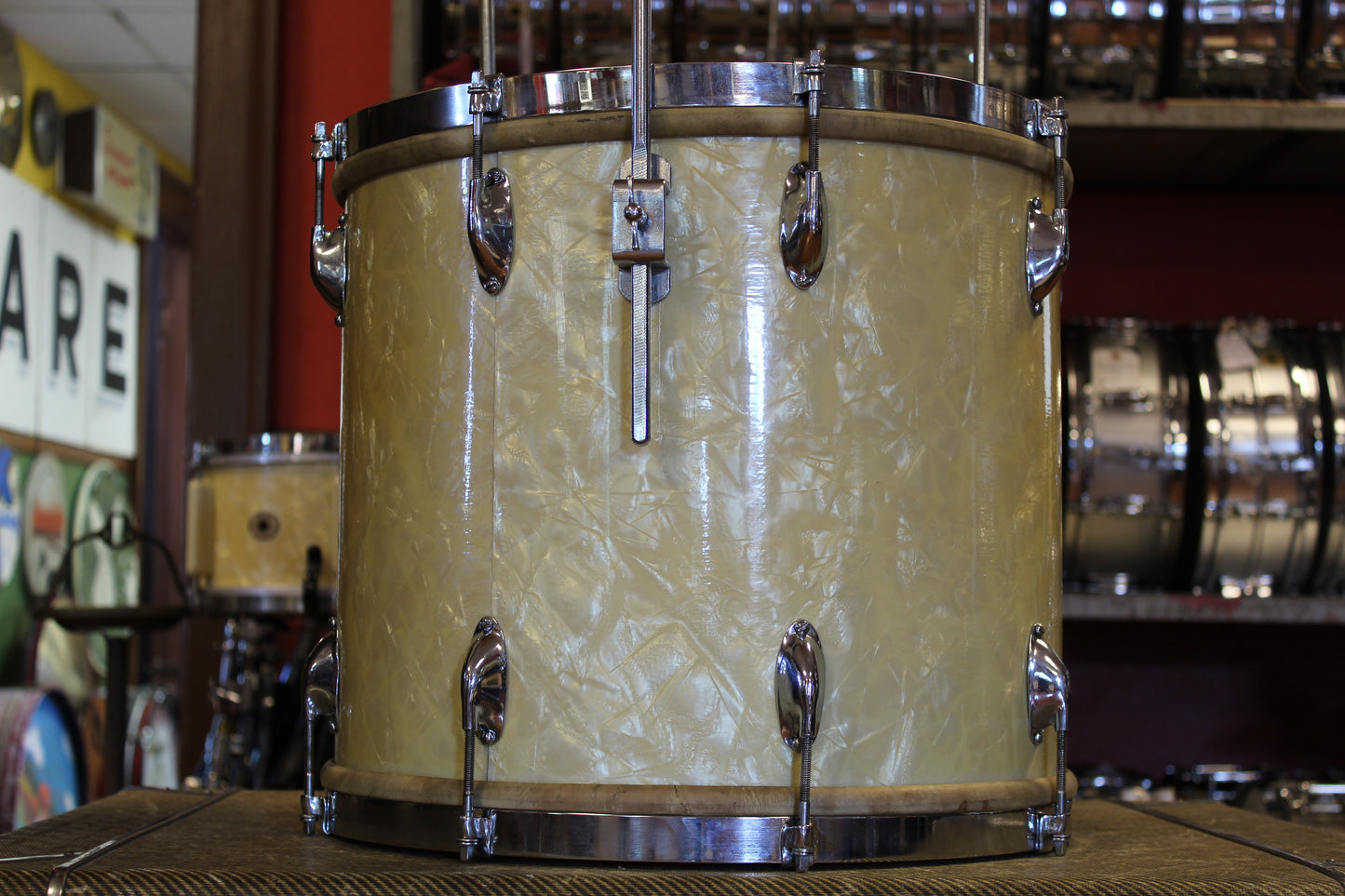 1940s WFL Classic Professional Outfit in White Marine Pearl 14x26 16x16 9x13 7x14