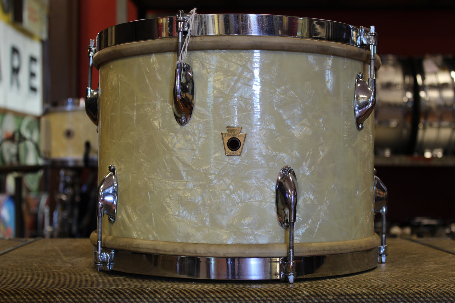 1940s WFL Classic Professional Outfit in White Marine Pearl 14x26 16x16 9x13 7x14