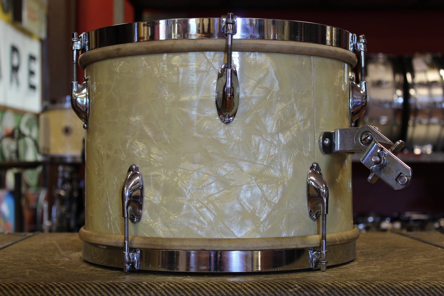 1940s WFL Classic Professional Outfit in White Marine Pearl 14x26 16x16 9x13 7x14