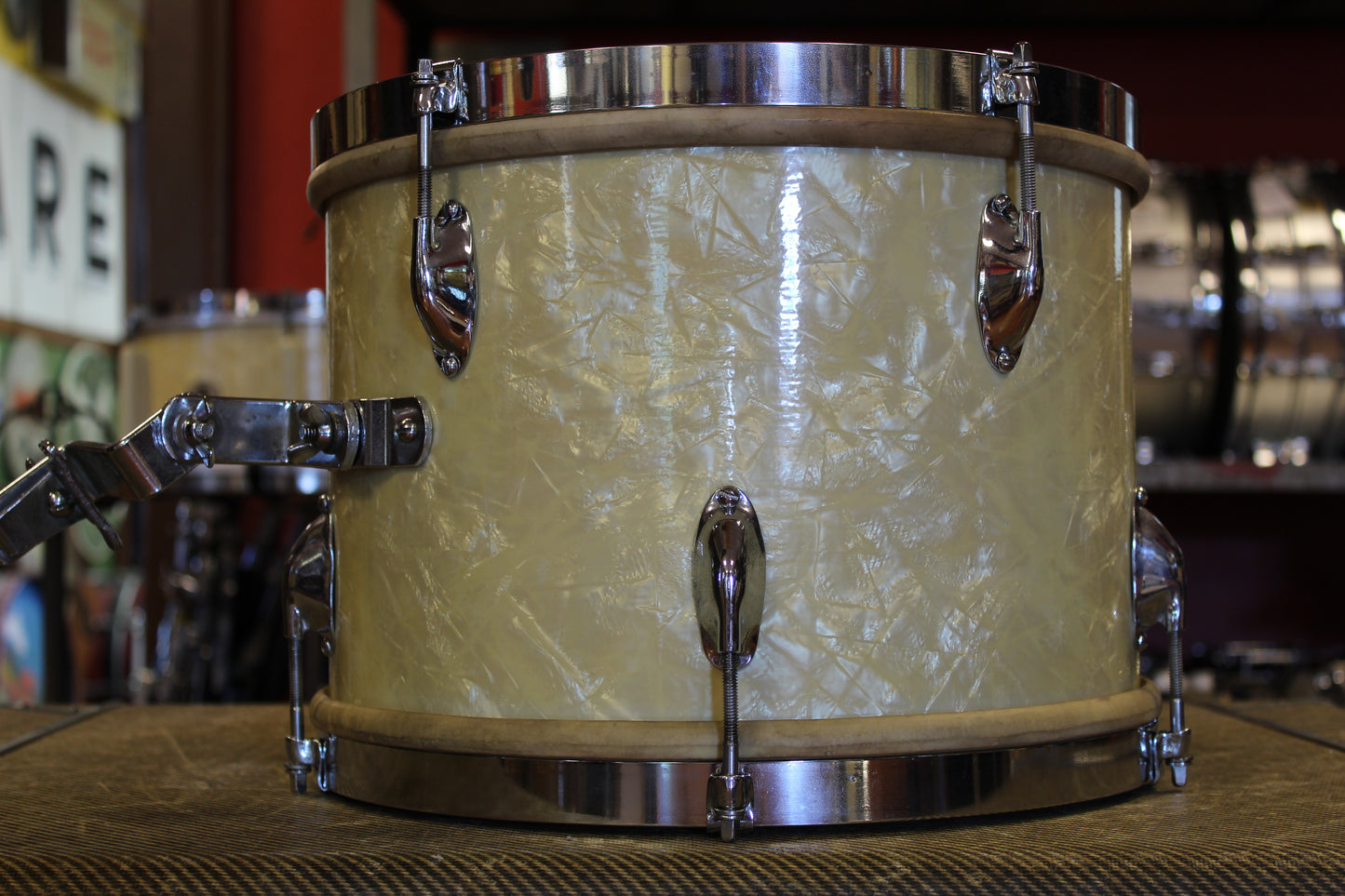 1940s WFL Classic Professional Outfit in White Marine Pearl 14x26 16x16 9x13 7x14