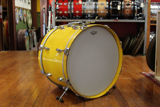 1970s Gretsch Stop Sign Badge Outfit in Yellow Lacquer 14x20 8x12 14x14