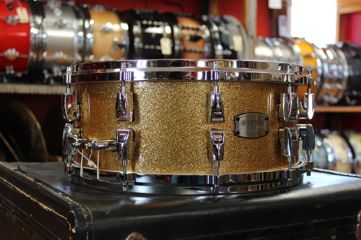 Yamaha 6x14 Absolute Hybrid Maple Snare Drum in Gold Champagne