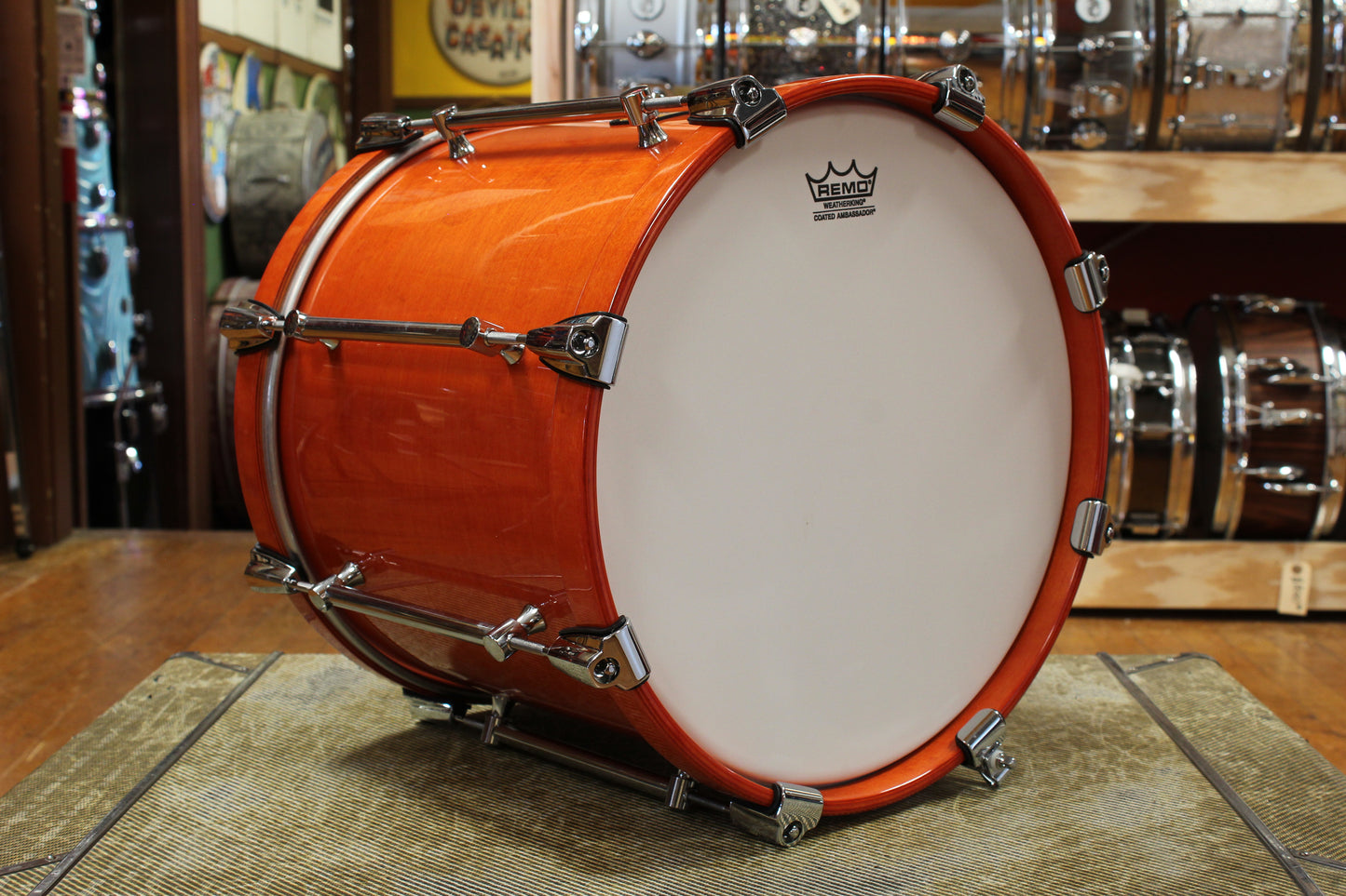 Pearl 12x14 Pipe Band Tenor Drum in Orange Lacquer