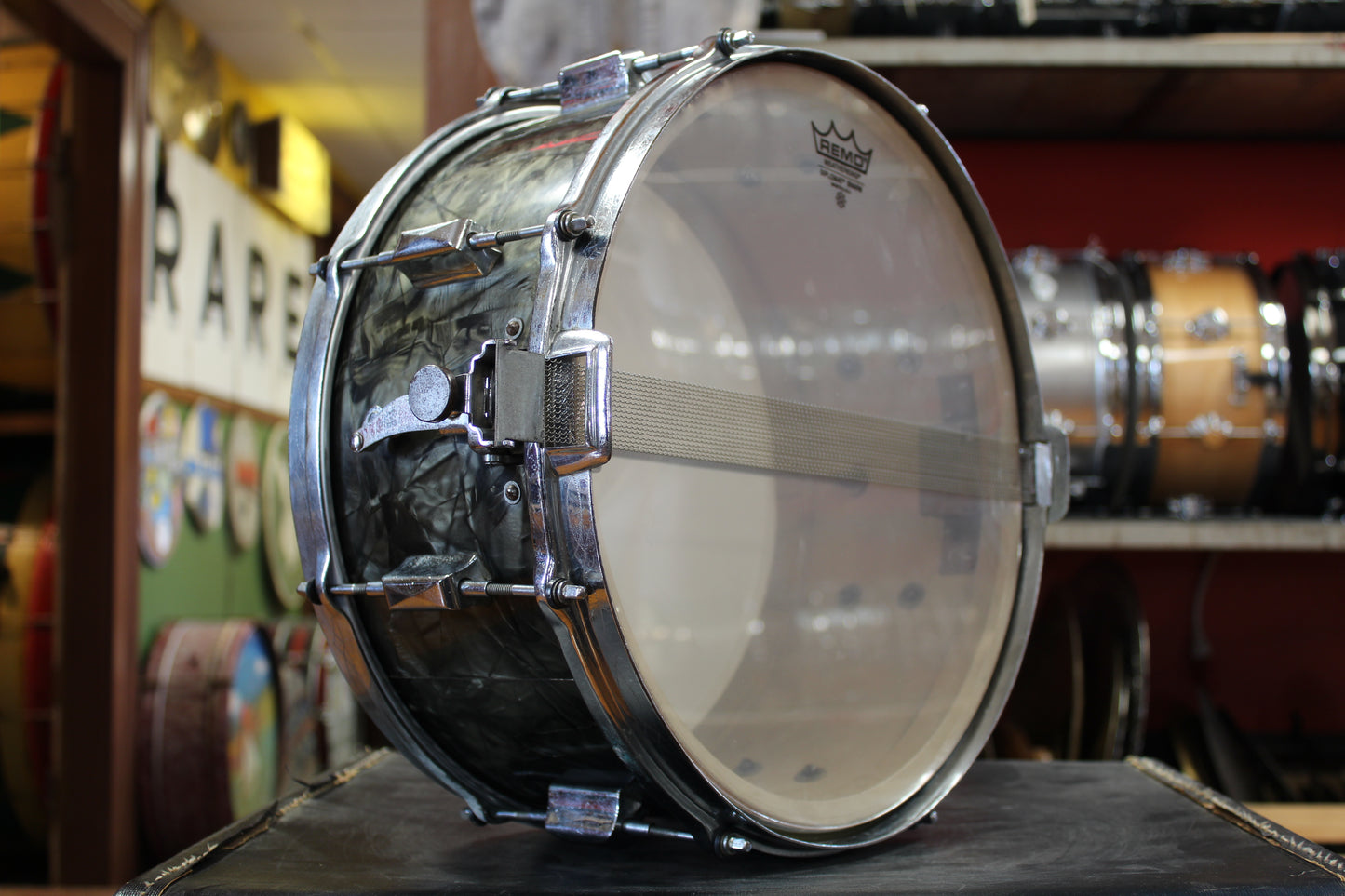 1937 Leedy 6.5x14 Broadway Parallel Snare Drum in Black Diamond Pearl
