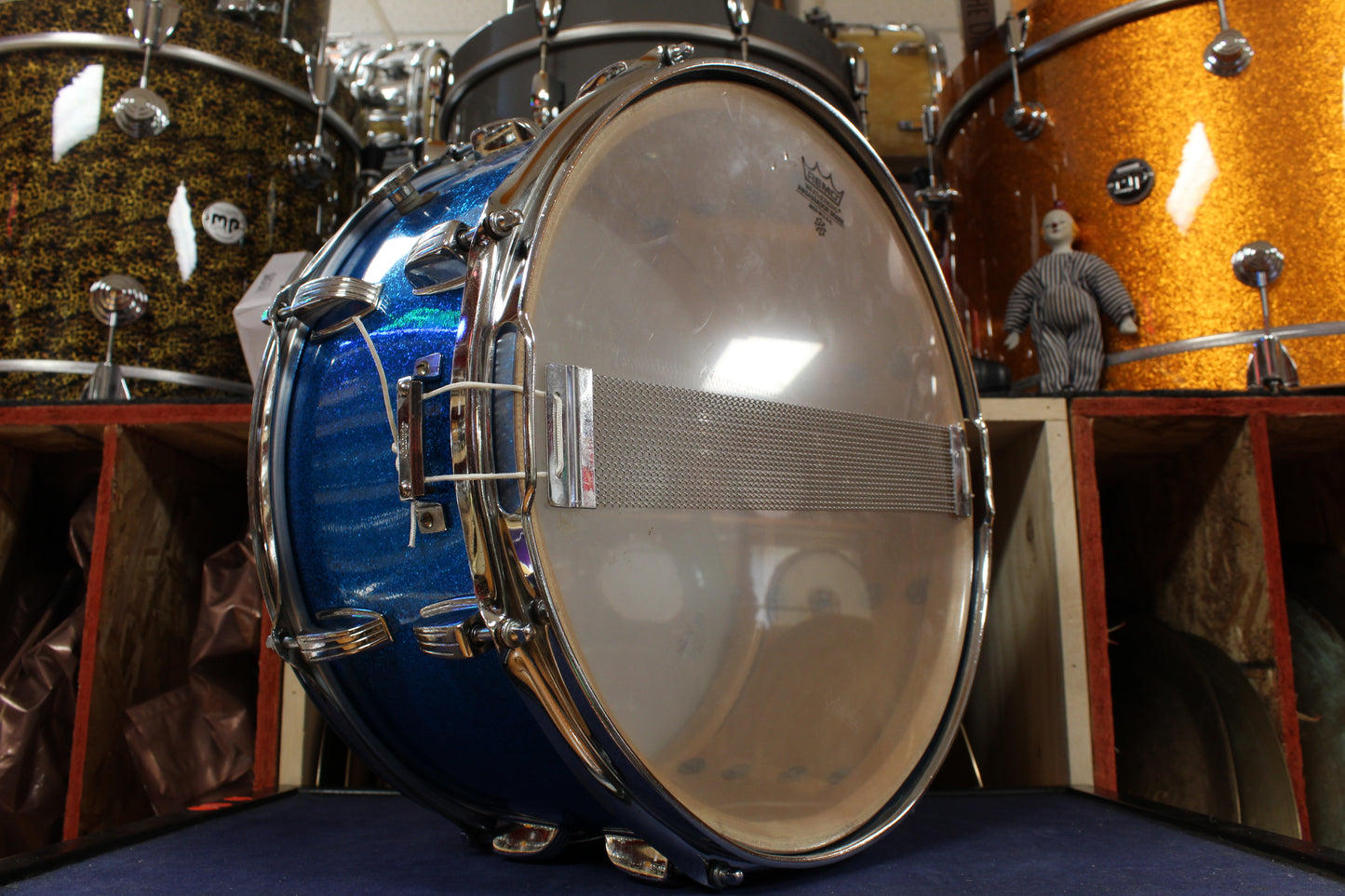 1969 Ludwig 6.5x14 School Festival Model Snare Drum in Sparkling Blue Pearl