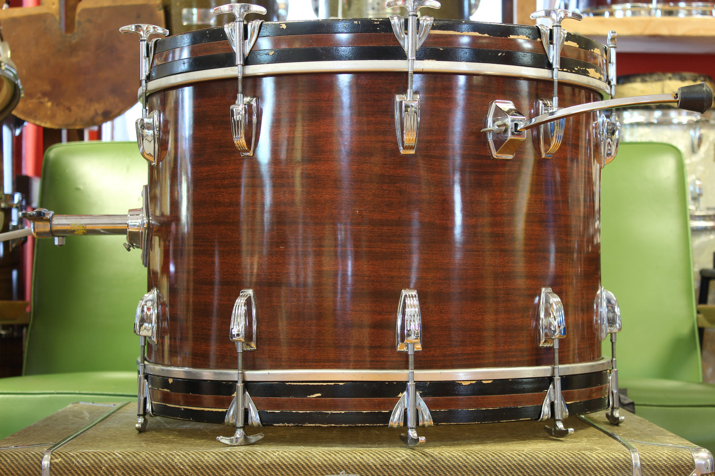 1970s Ludwig Super Classic in Mahogany Cortex 14x22 16x16 8x12