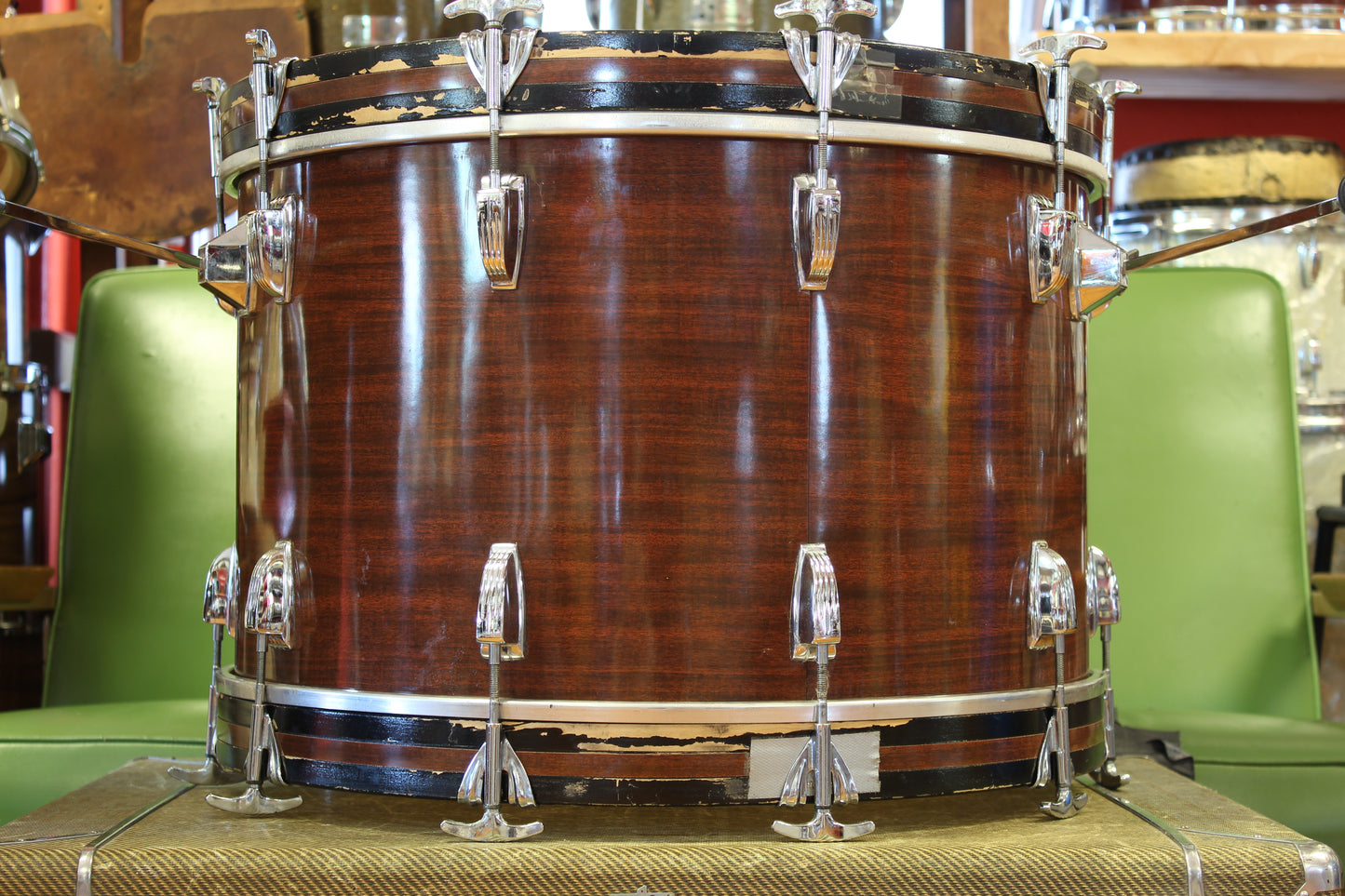 1970s Ludwig Super Classic in Mahogany Cortex 14x22 16x16 8x12