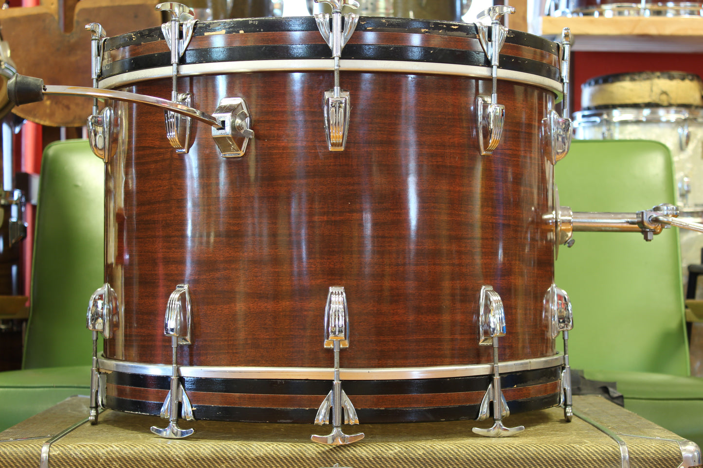 1970s Ludwig Super Classic in Mahogany Cortex 14x22 16x16 8x12