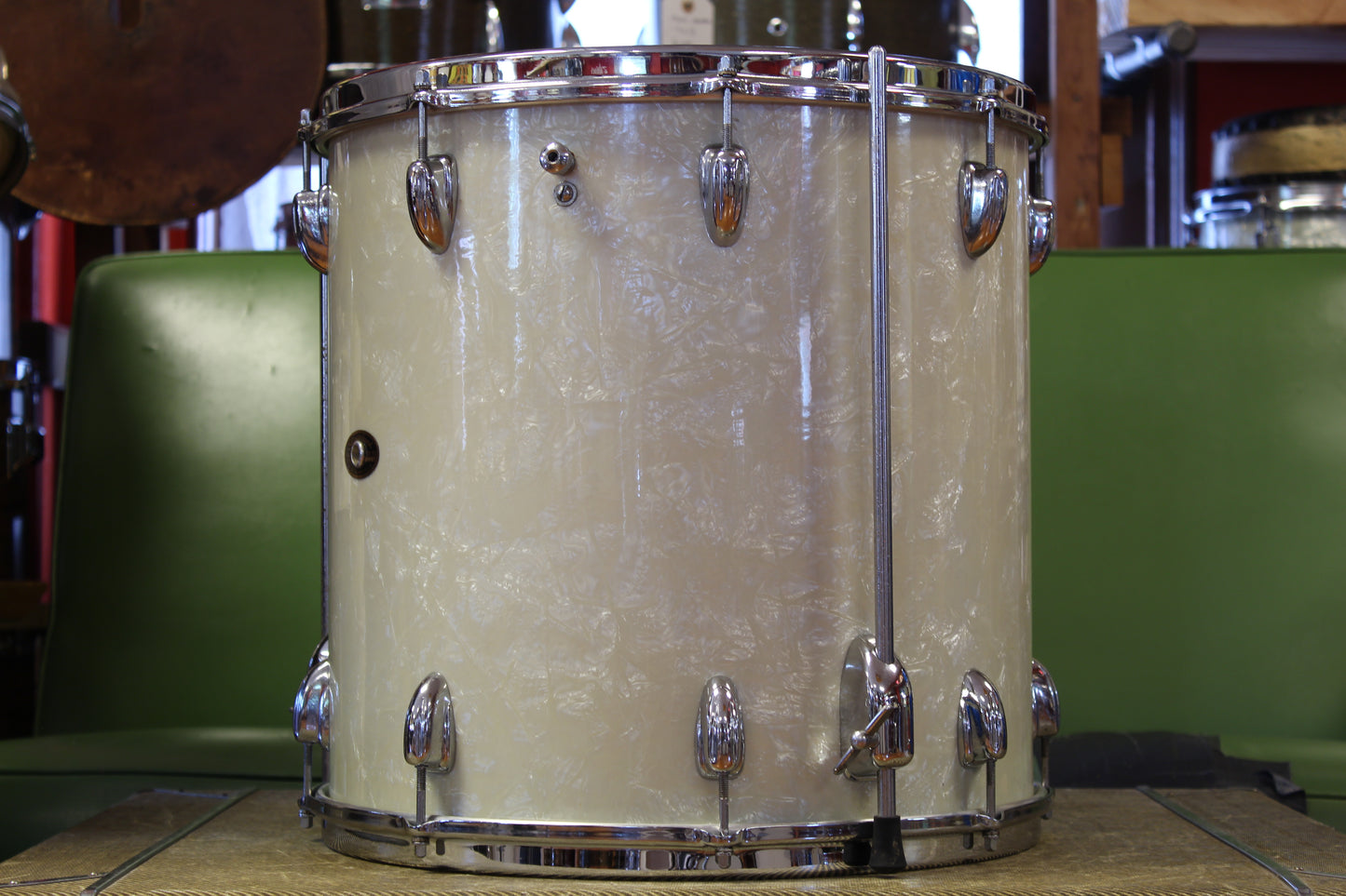 1960s Slingerland Gene Krupa Deluxe in White Marine Pearl 14x22 16x16 8x12
