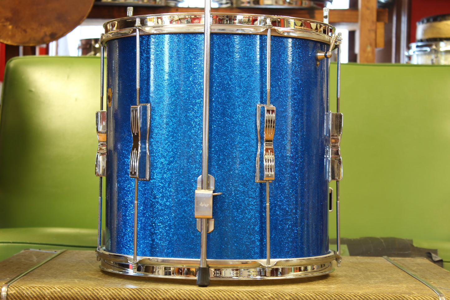1965 Ludwig Club Date in Blue Sparkle 14x20 14x14 8x12