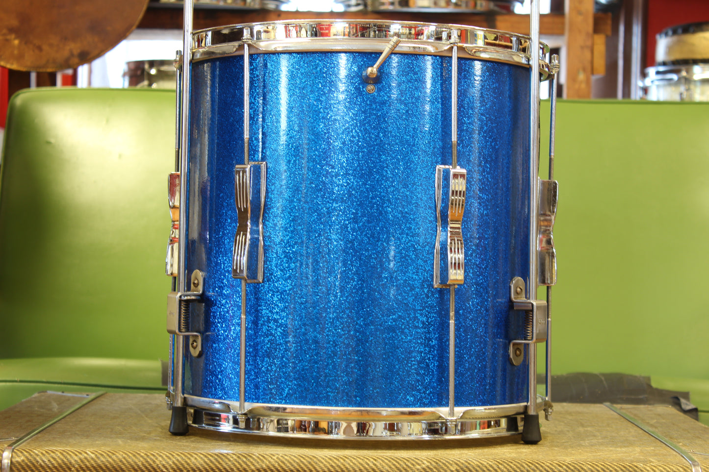 1965 Ludwig Club Date in Blue Sparkle 14x20 14x14 8x12