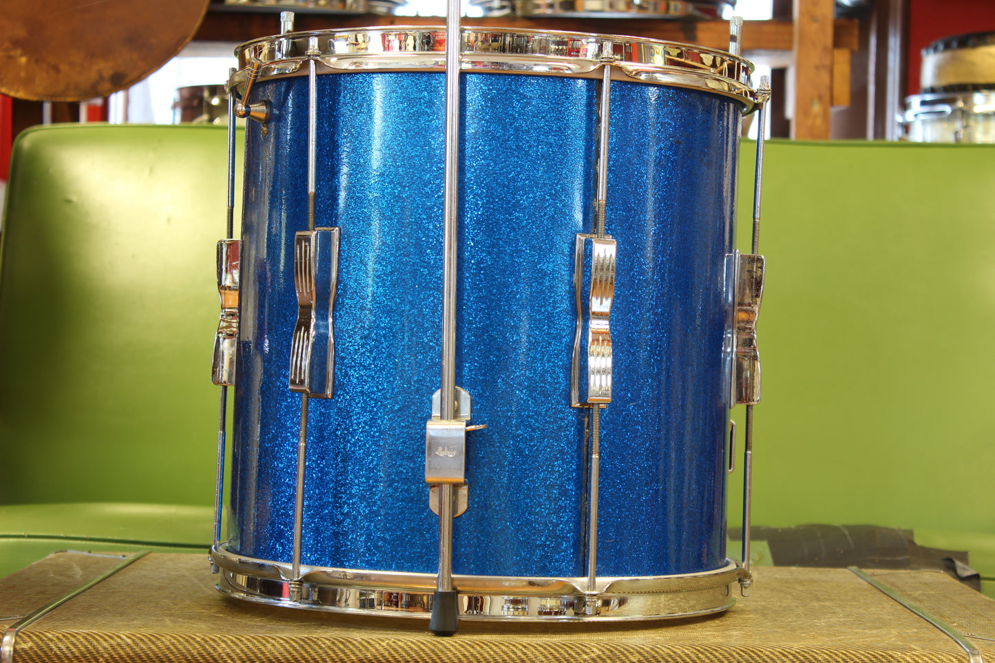 1965 Ludwig Club Date in Blue Sparkle 14x20 14x14 8x12