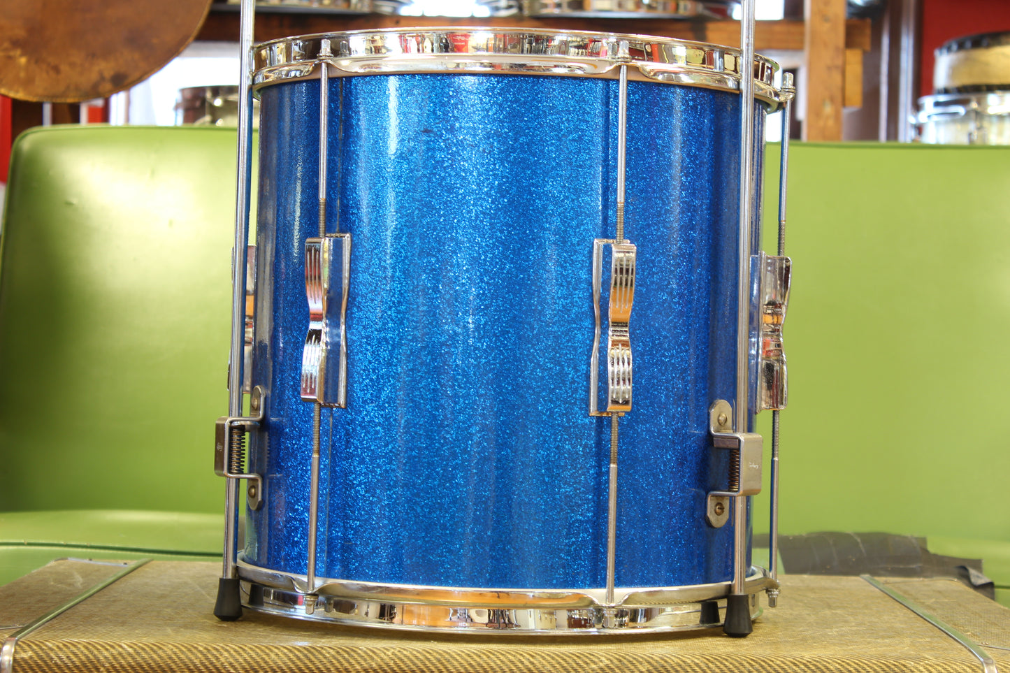 1965 Ludwig Club Date in Blue Sparkle 14x20 14x14 8x12
