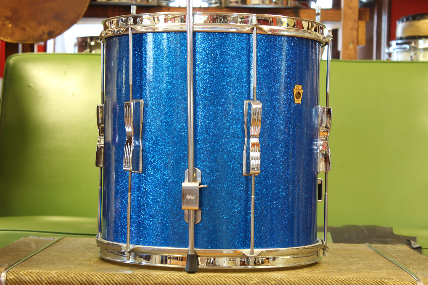 1965 Ludwig Club Date in Blue Sparkle 14x20 14x14 8x12