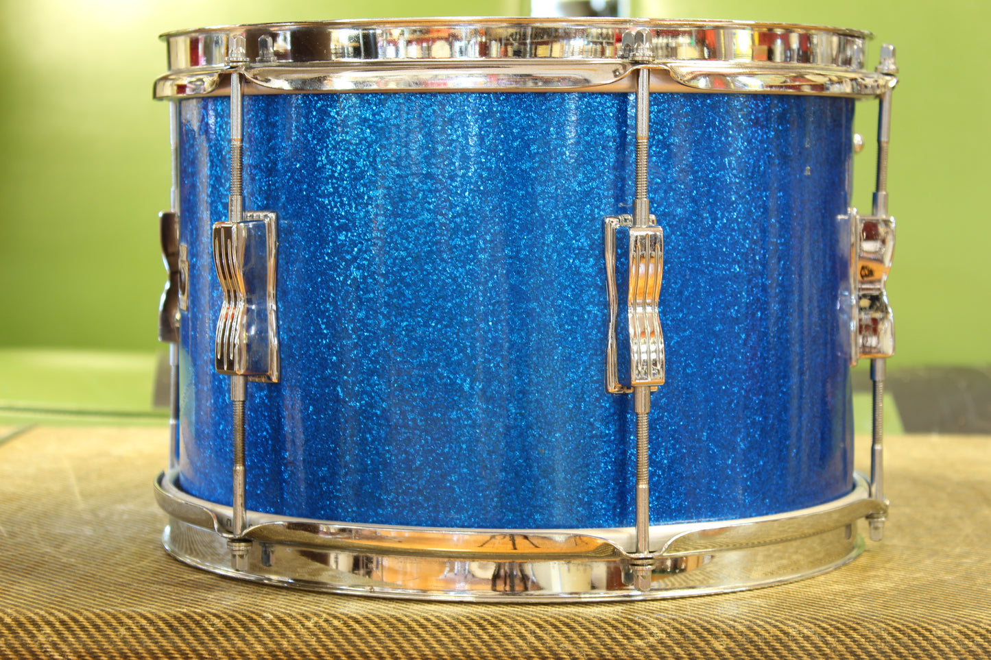 1965 Ludwig Club Date in Blue Sparkle 14x20 14x14 8x12
