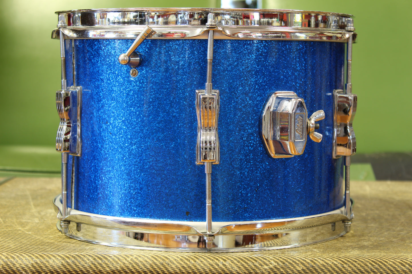 1965 Ludwig Club Date in Blue Sparkle 14x20 14x14 8x12