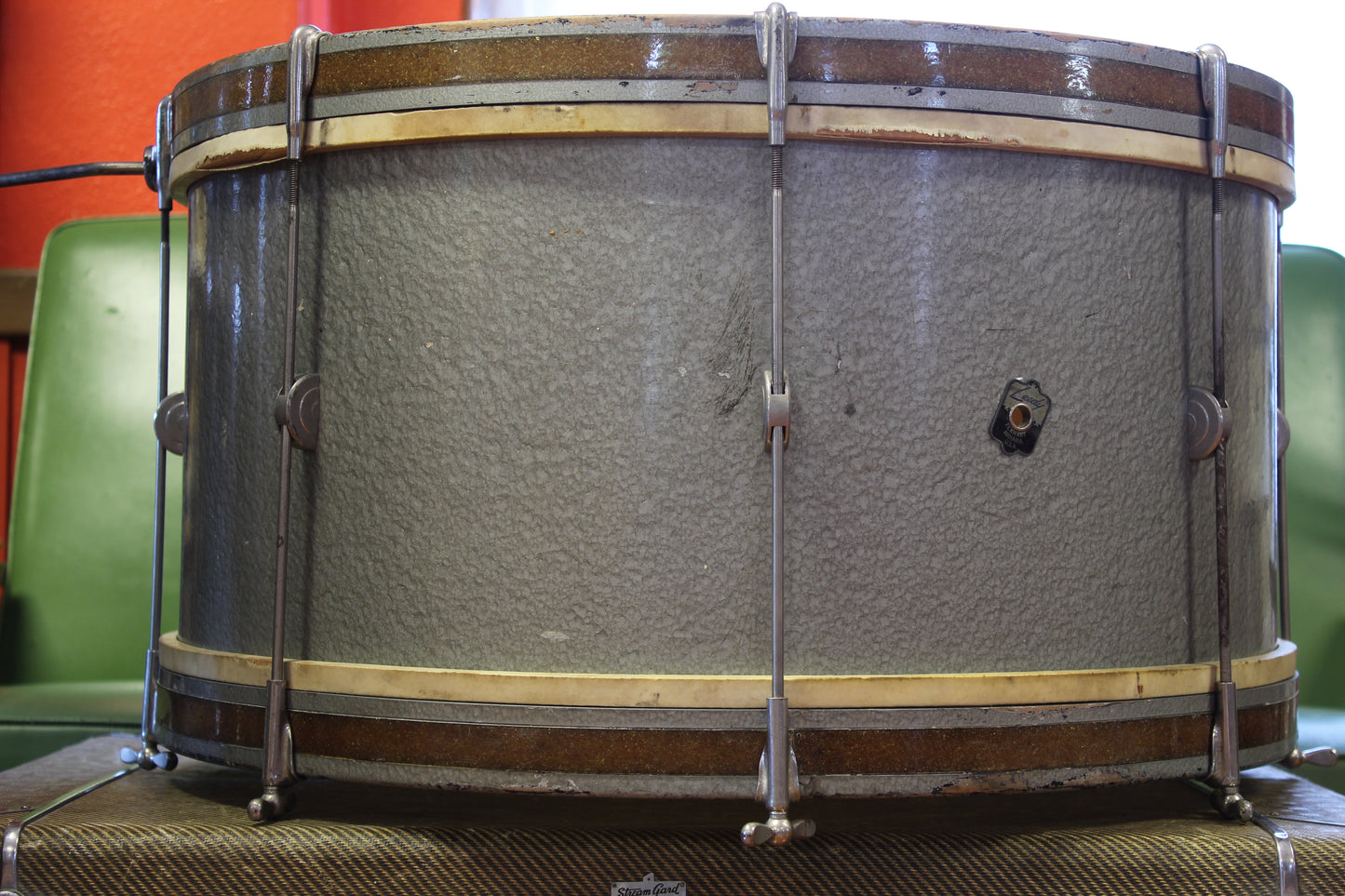 1948 Leedy Combo Outfit in Antique Silver 12x24 18x14