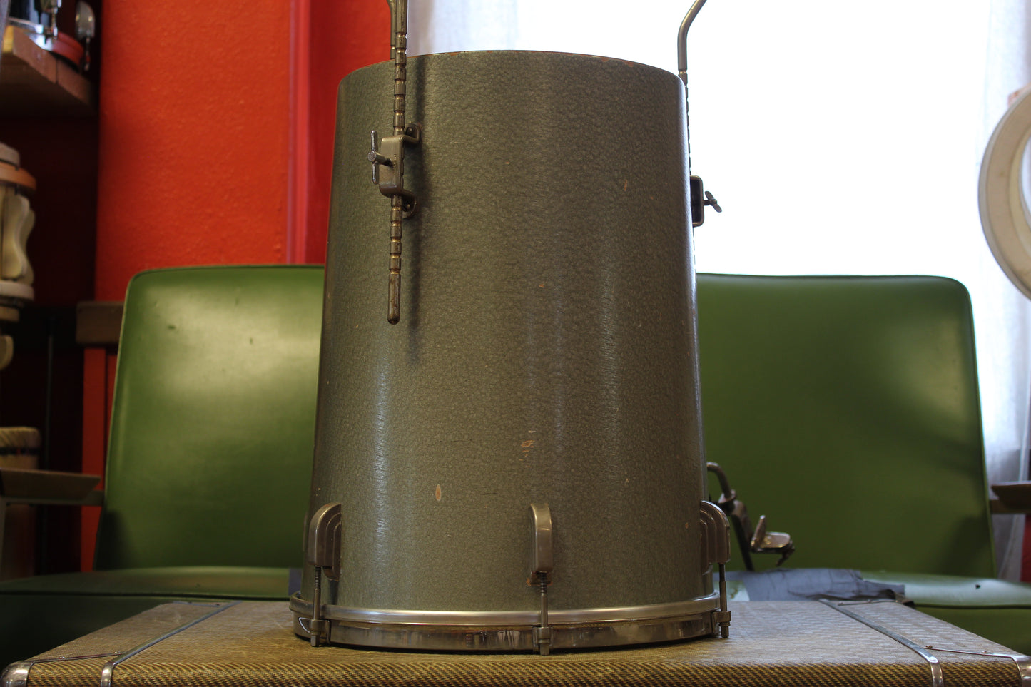 1948 Leedy Combo Outfit in Antique Silver 12x24 18x14