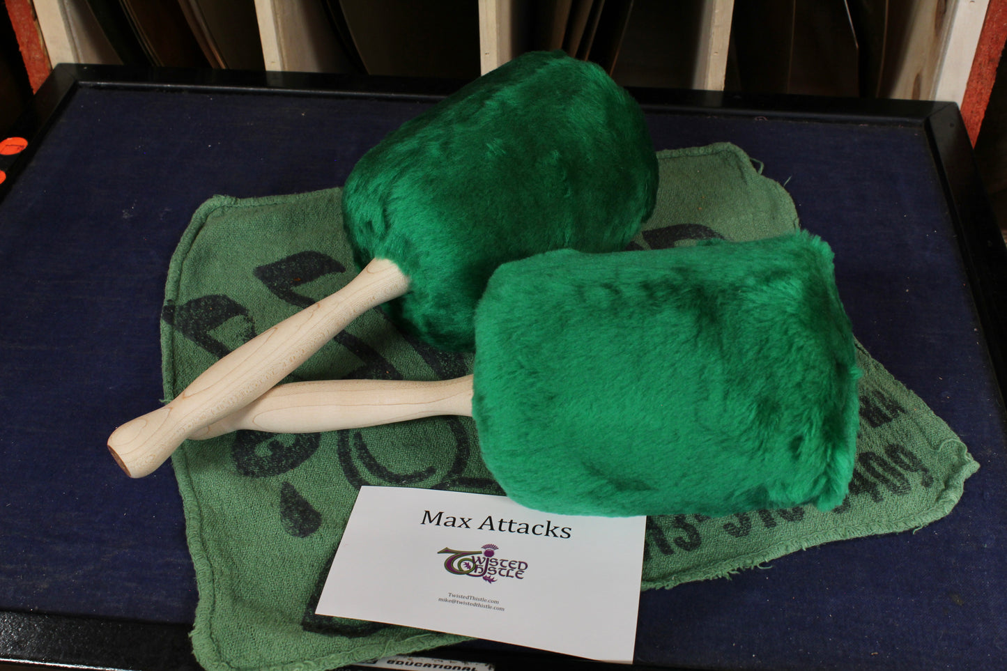 Twisted Thistle Max Attacks Bass Drum Mallet - Green