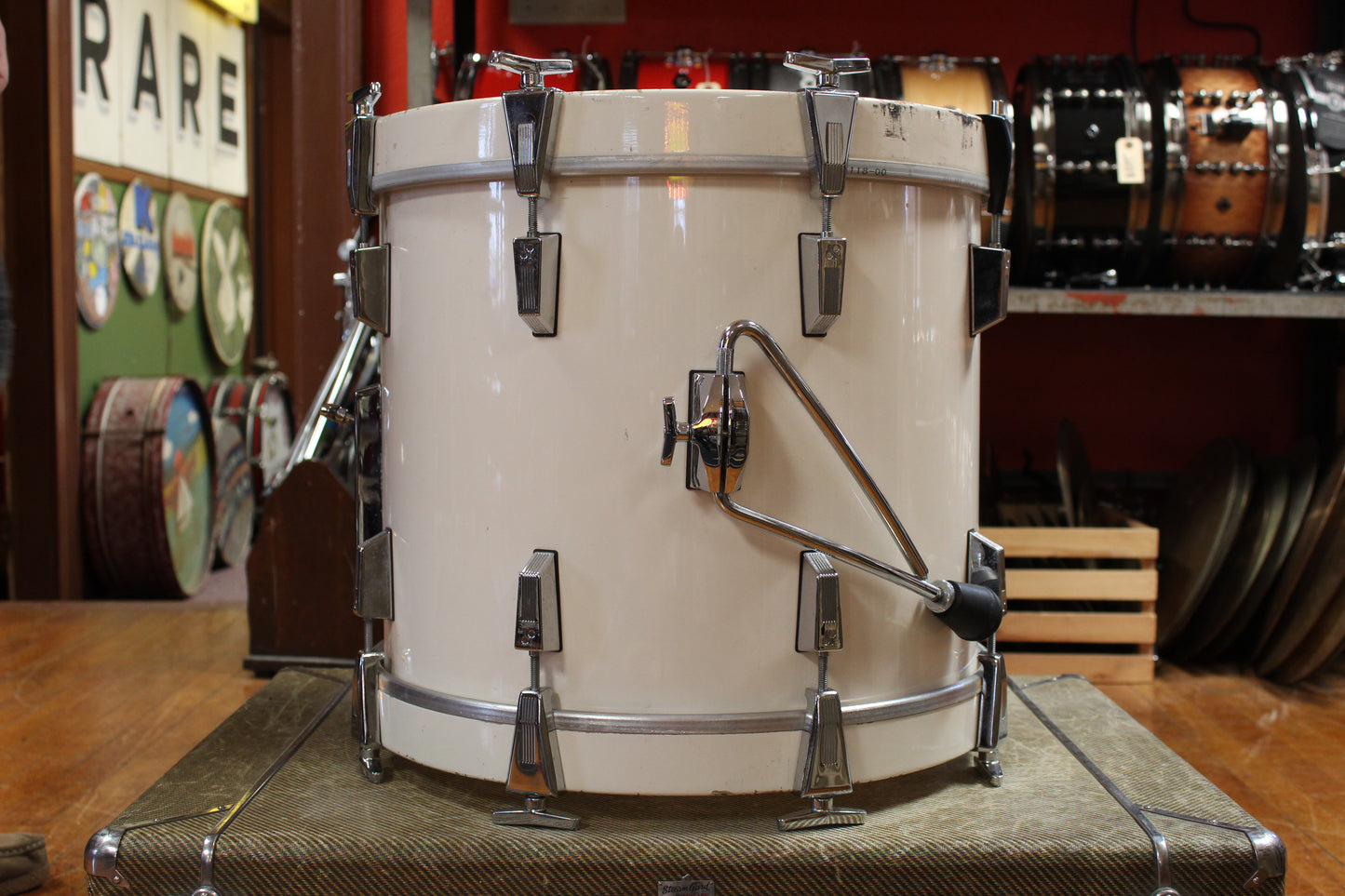 1980s Sonor Lite Outfit in White Lacquer 15x18 16x15 8x12