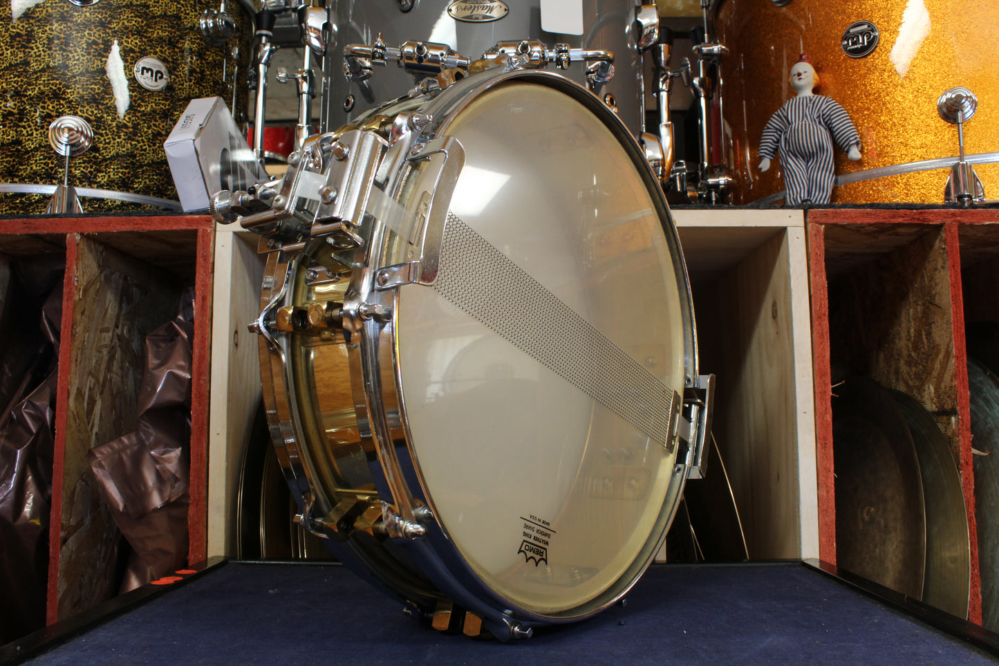 1990s Yamaha 3.5x14 SD493 Brass Snare Drum