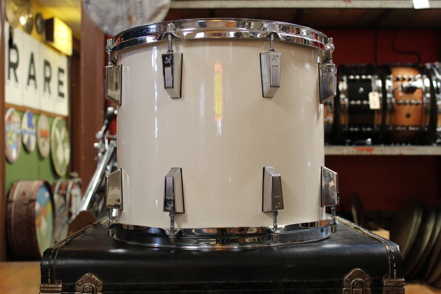 1980s Sonorlite 12x14 Tom in White Lacquer