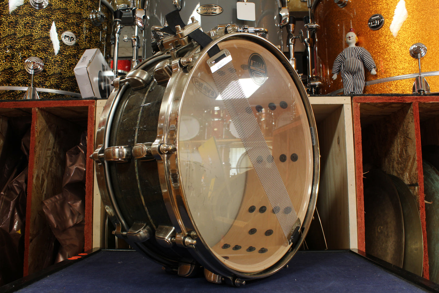 1990s Tama 6x14 Starclassic G Maple Snare Drum in Cherry Black
