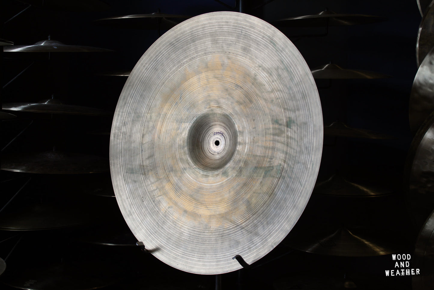1950s A. Zildjian 24" Large Stamp Hollow Block Ride Cymbal 3080g
