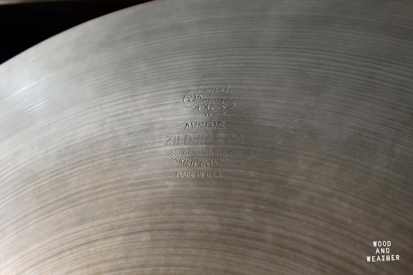 1950s A. Zildjian 24" Large Stamp Hollow Block Ride Cymbal 3080g