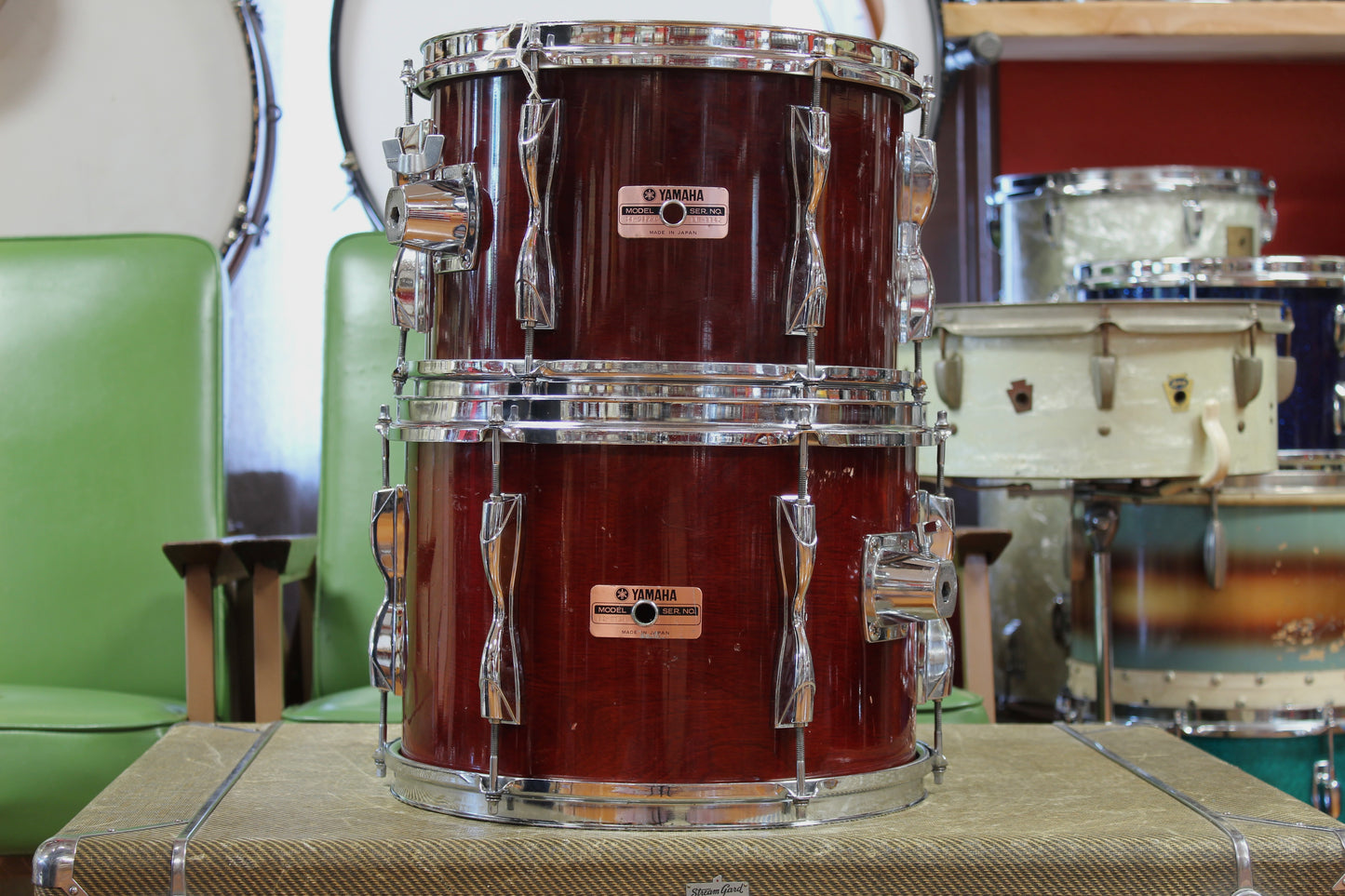 1985 Yamaha Recording Custom in Cherry Wood 14x22 16x16 9x13 8x12