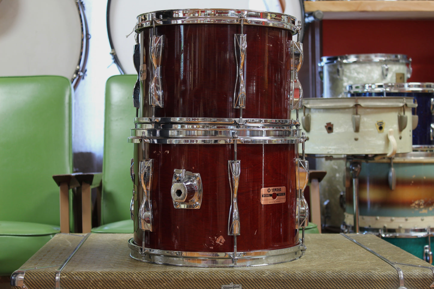 1985 Yamaha Recording Custom in Cherry Wood 14x22 16x16 9x13 8x12