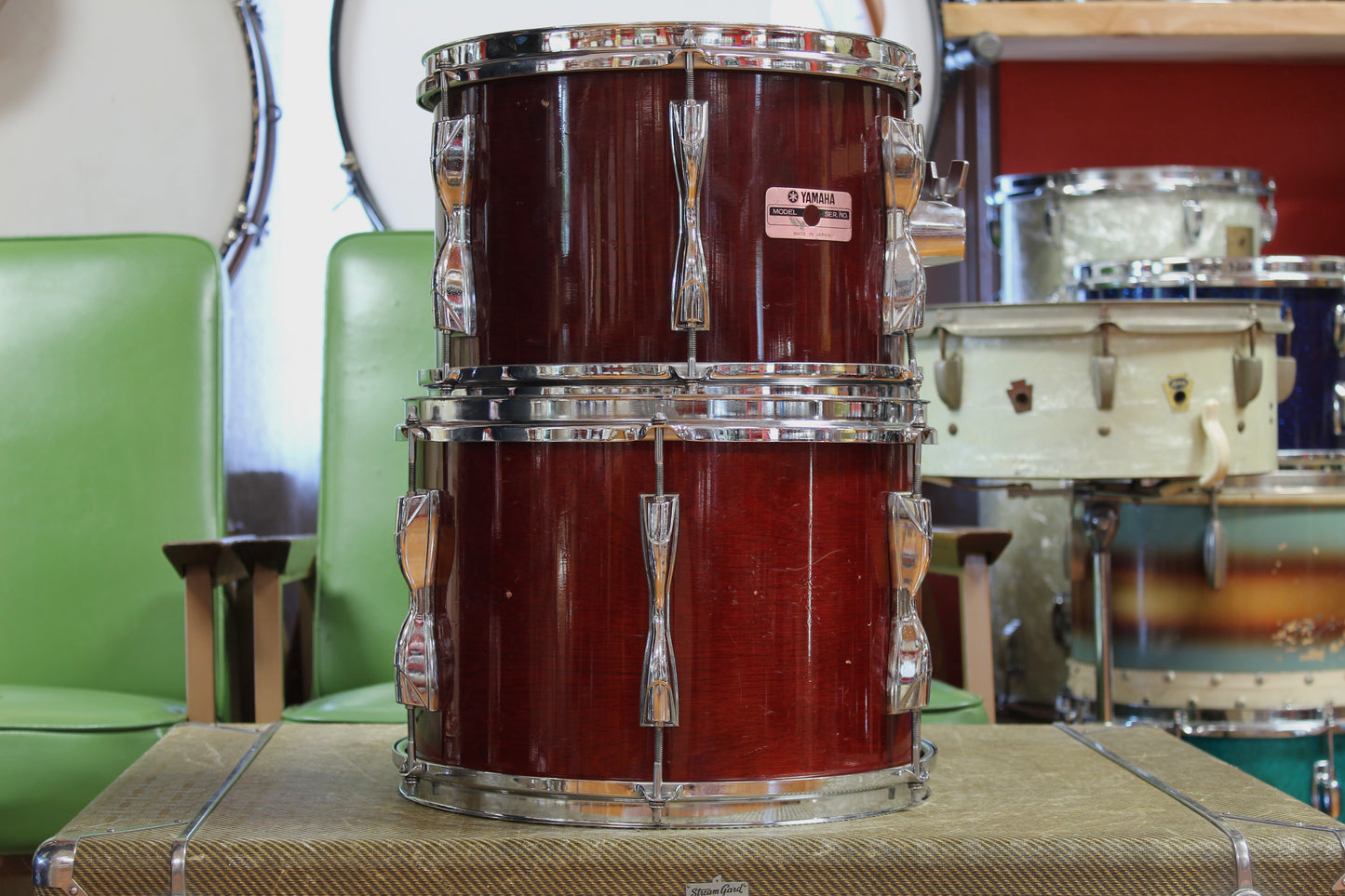 1985 Yamaha Recording Custom in Cherry Wood 14x22 16x16 9x13 8x12