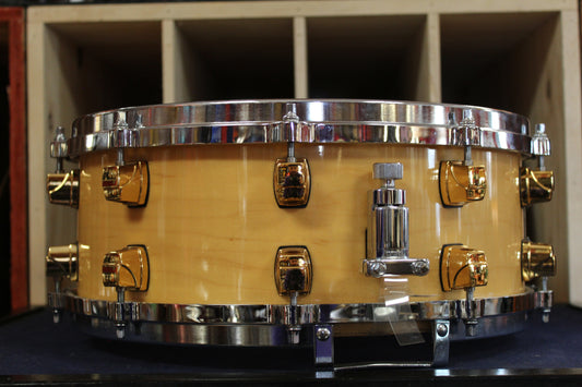 Yamaha 5.5x14 Maple Custom Snare Drum in Natural Maple