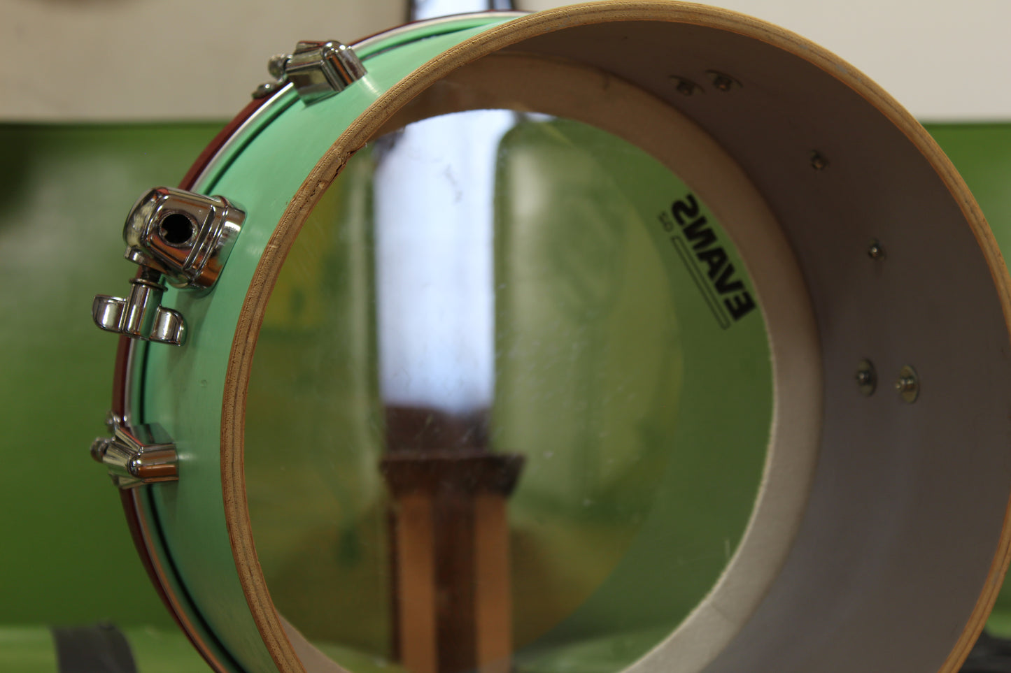 C&C Drum Company Super Flyer in Sea Green 10x22 9x16 6.5x13