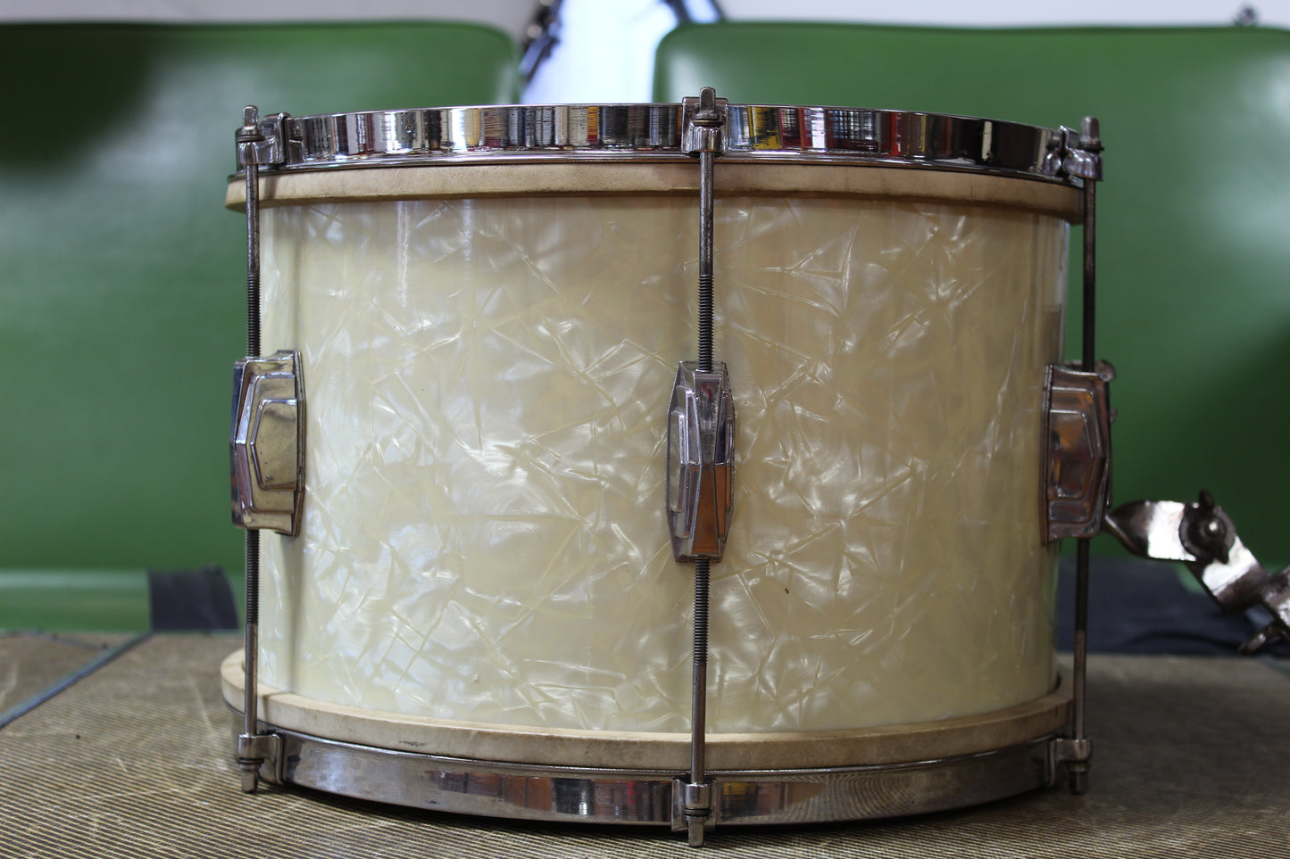 1940 Ludwig & Ludwig in White Avalon Pearl 14x26 14x16 9x13