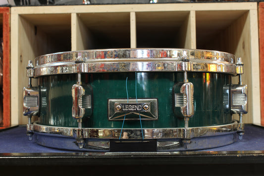 1990s Legend 4.5x13 Snare Drum in Green Lacquer