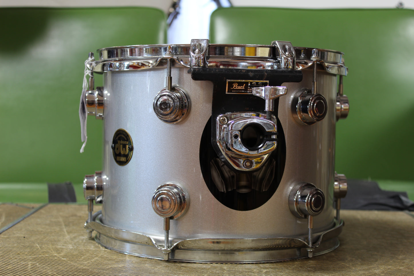 2009 DW Collectors 9"x12" Tom Tom Silver Sparkle / Gas Mask