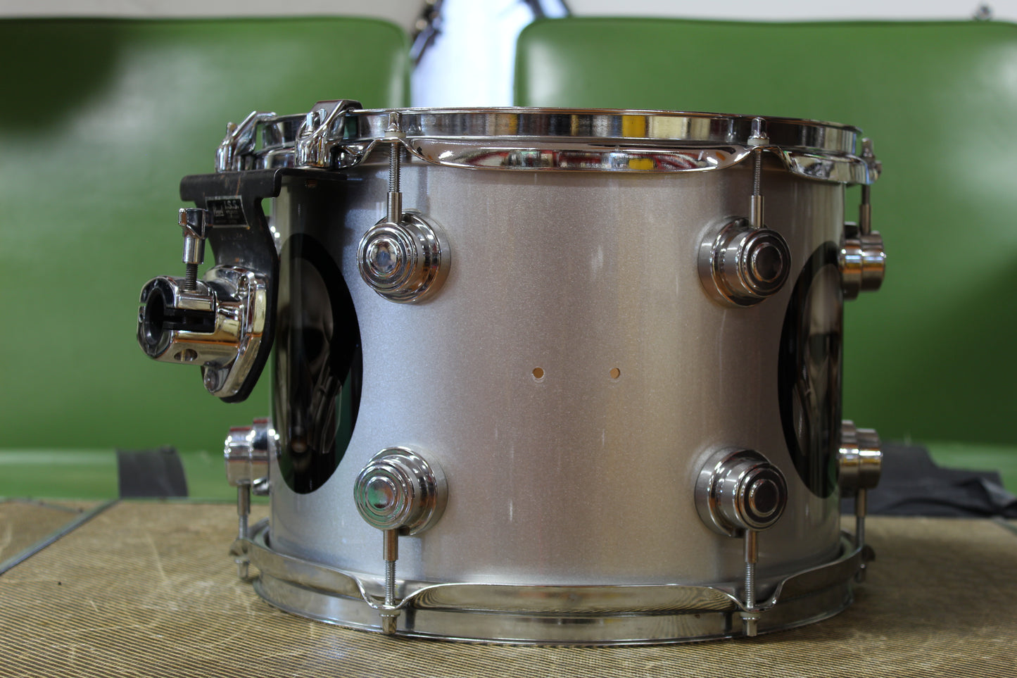 2009 DW Collectors 9"x12" Tom Tom Silver Sparkle / Gas Mask