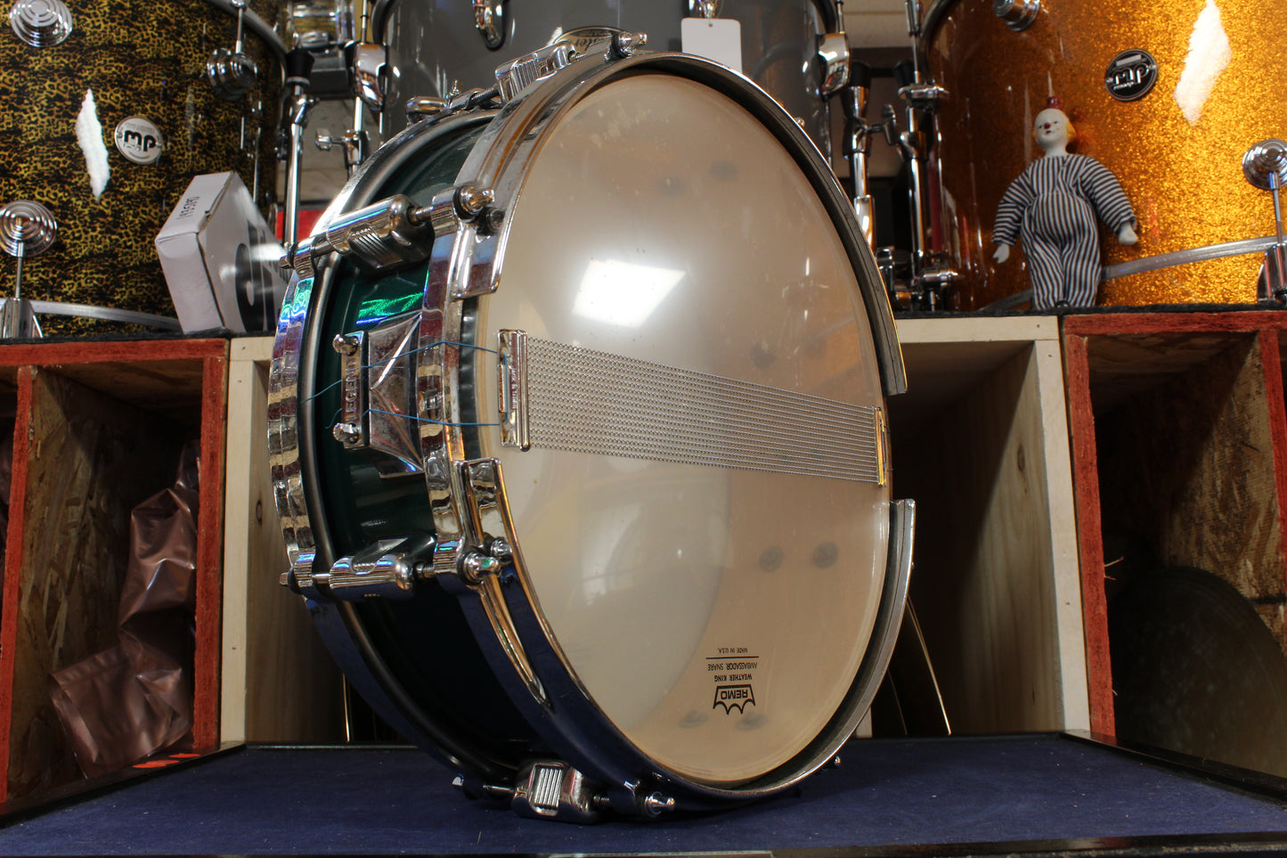 1990s Legend 4.5x13 Snare Drum in Green Lacquer