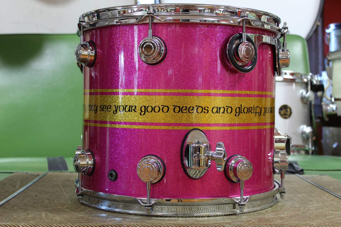 2000s DW Collectors Exotic VLX in Pink Glitter / Bible Verse