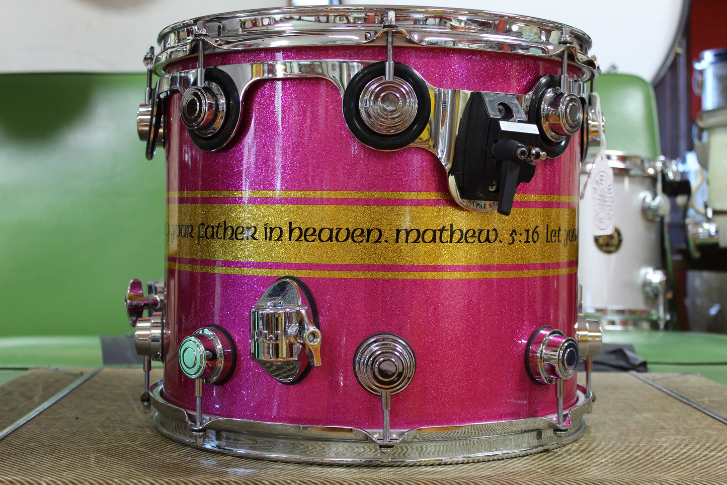 2000s DW Collectors Exotic VLX in Pink Glitter / Bible Verse