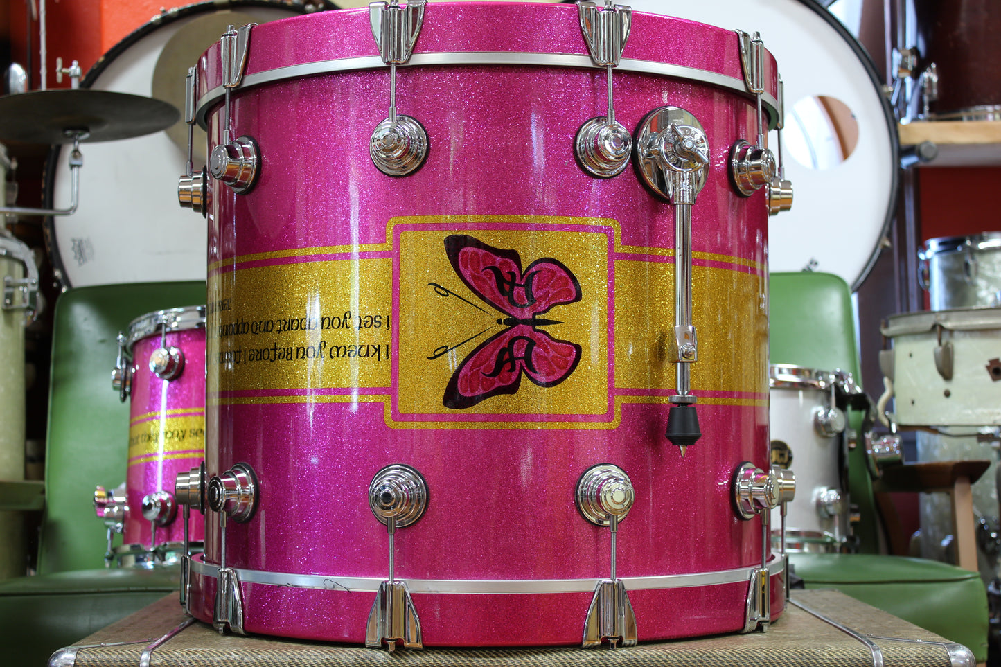 2000s DW Collectors Exotic VLX in Pink Glitter / Bible Verse