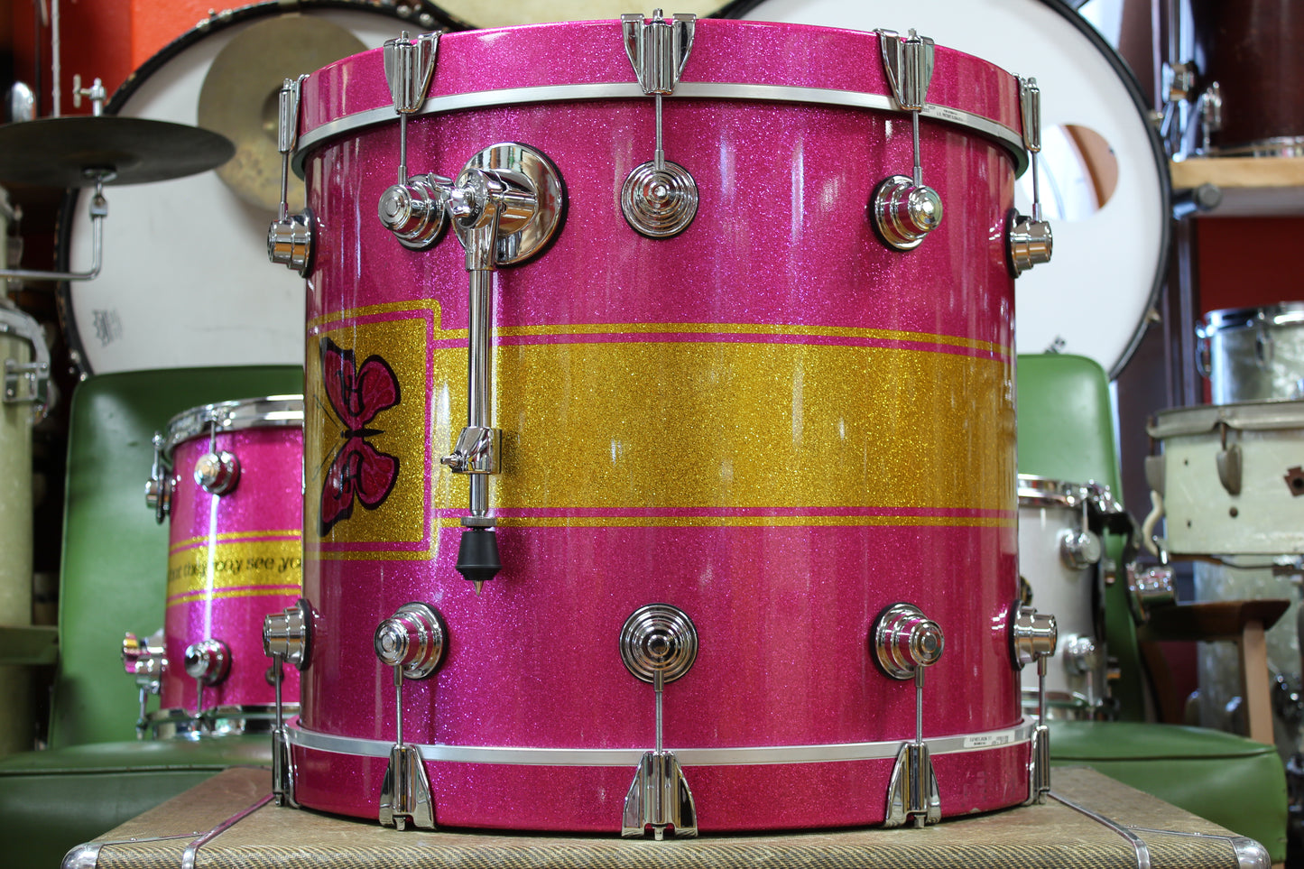2000s DW Collectors Exotic VLX in Pink Glitter / Bible Verse