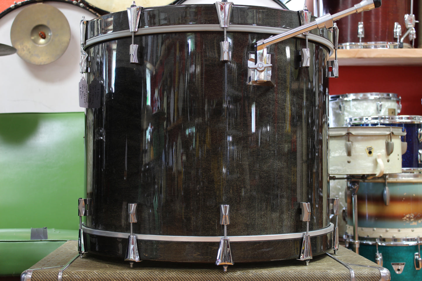 1994 Noble & Cooley CD Maple 18"x24" Bass Drum in Transparent Charcoal