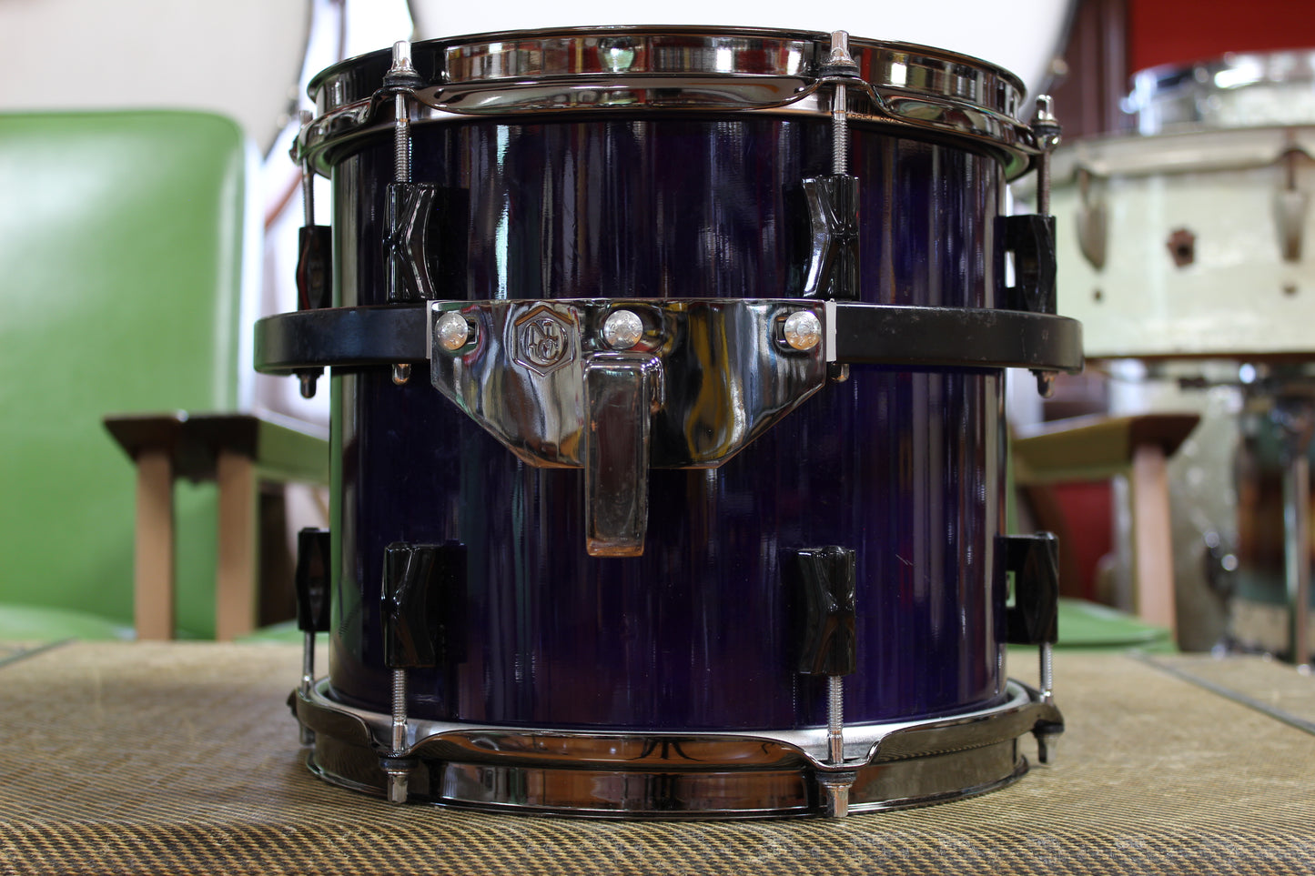 1994 Noble & Cooley CD Maple 9"x10" Tom Tom in Transparent Purple