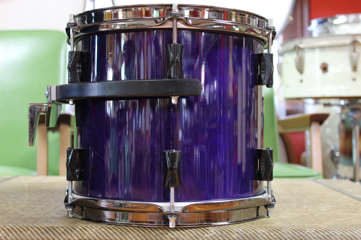 1994 Noble & Cooley CD Maple 9"x10" Tom Tom in Transparent Purple