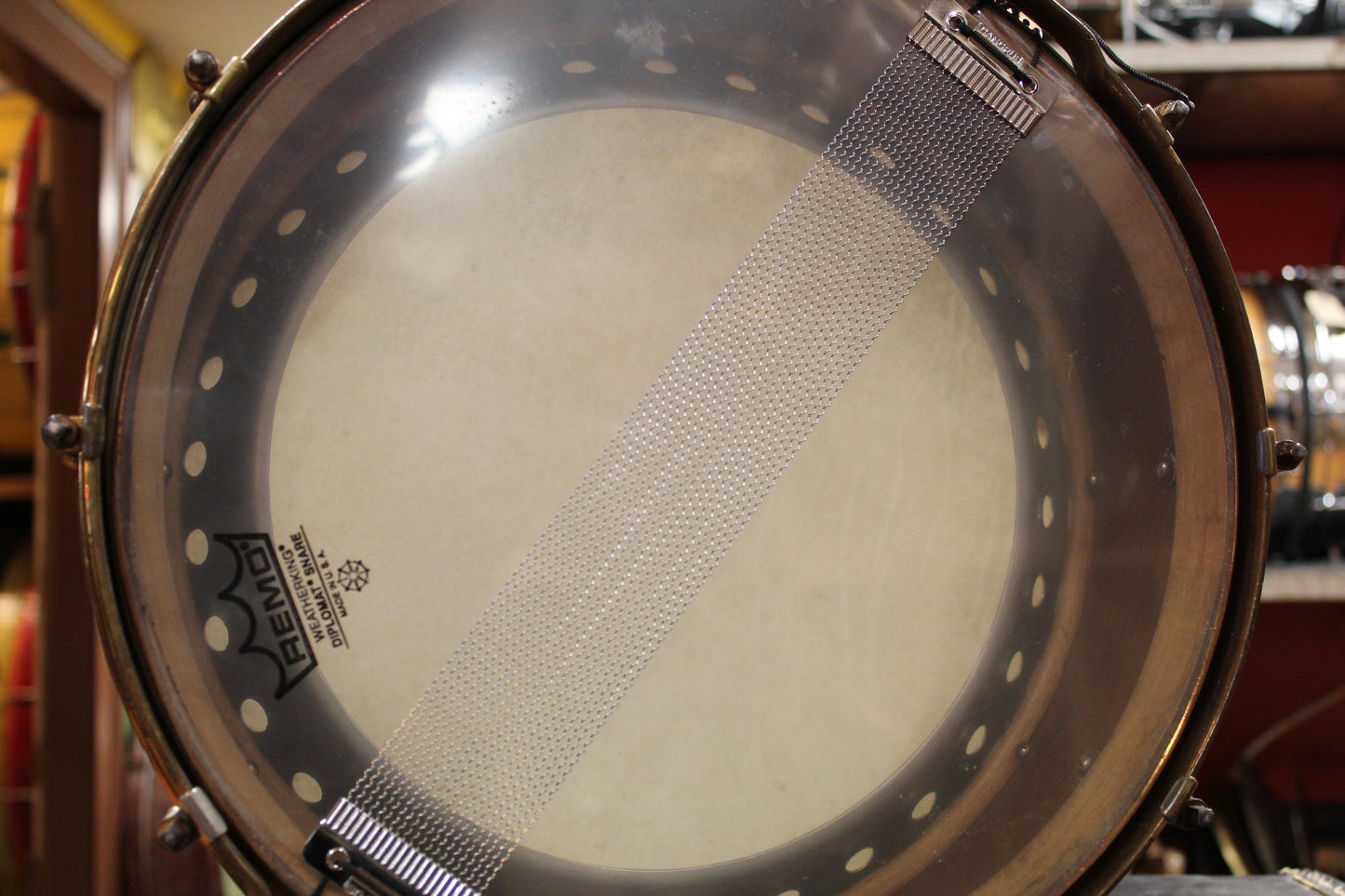 1930s Slingerland 5x14 Tone Flange Snare Drum in Black Diamond Pearl