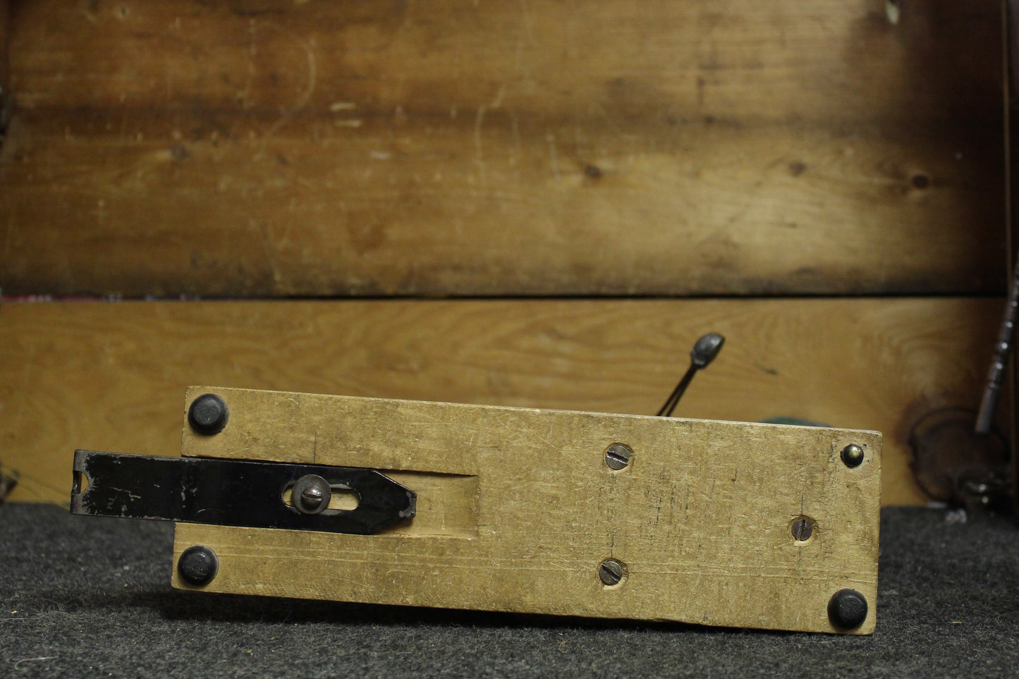 1900s George B Stone and Sons Wooden Bass Drum Pedal