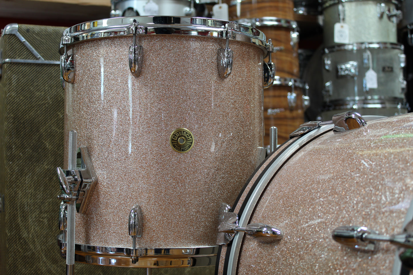 Gretsch USA Custom in Champagne Sparkle 14x20 14x14 8x12