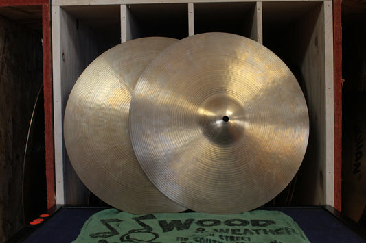 1970s A. Zildjian 15" New Beat Hi-Hats 1054/1612g